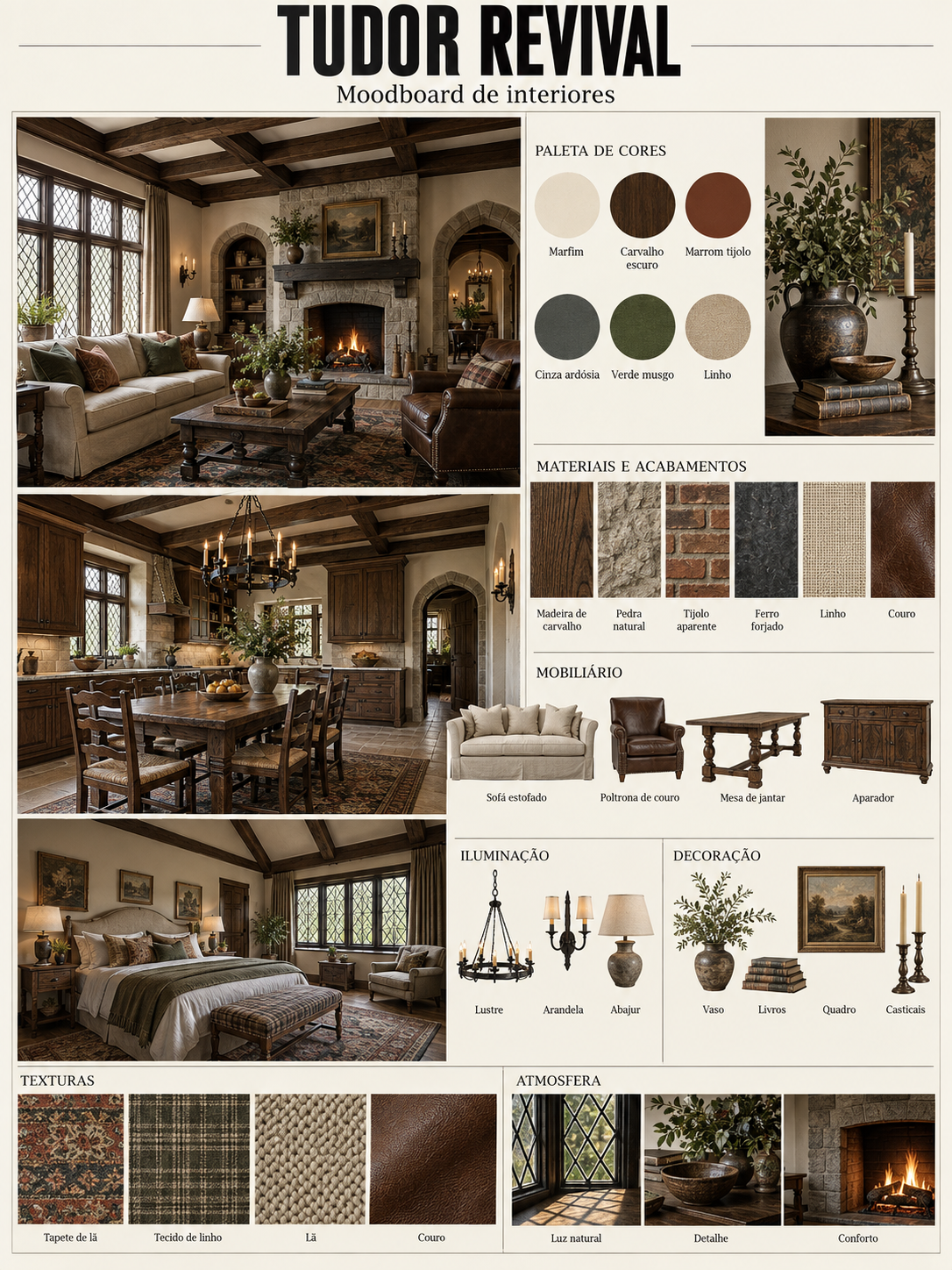 Interiores — Tudor Revival