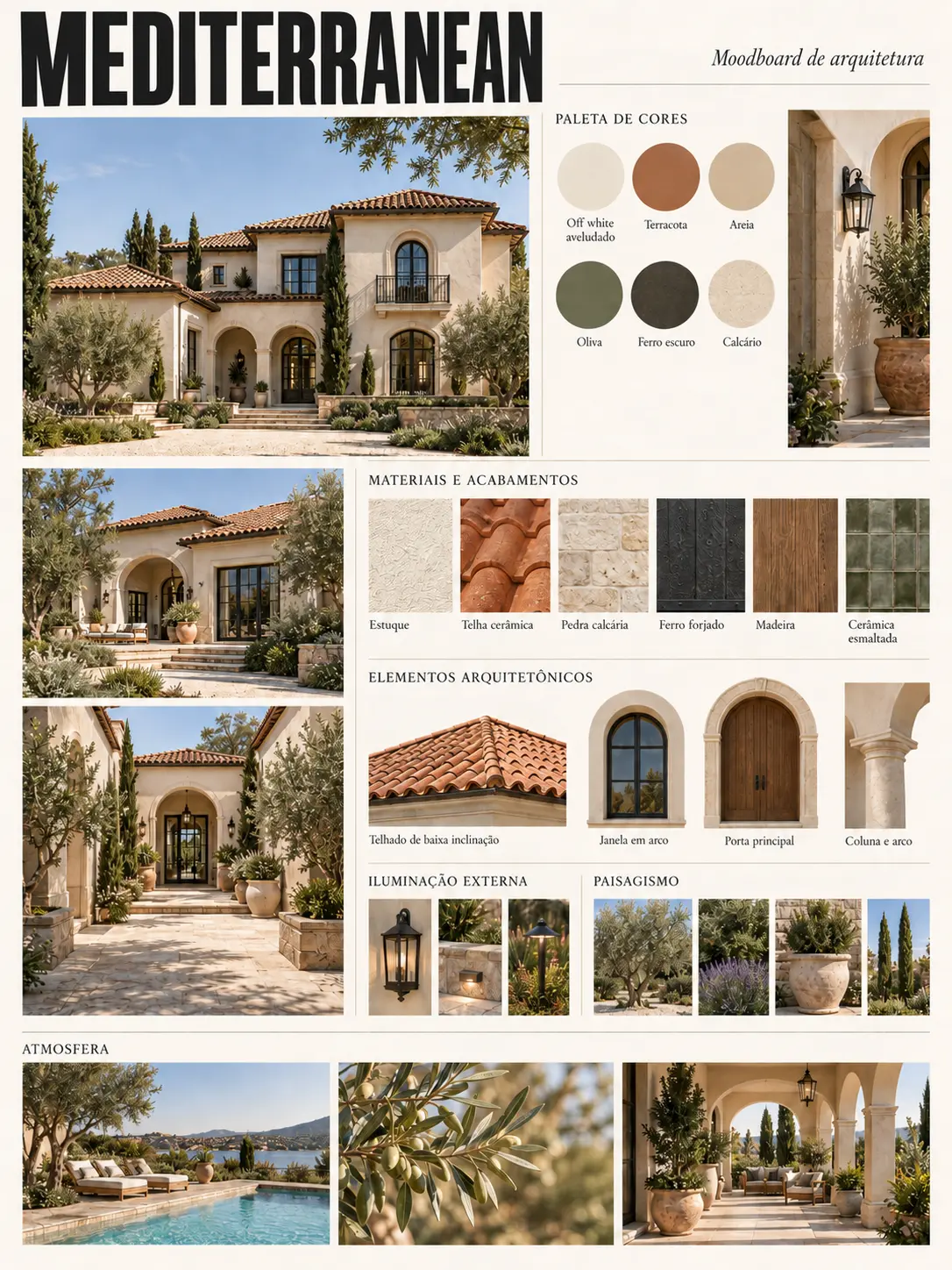 Mediterranean — Referência conceitual criada com IA para exploração de estilo.