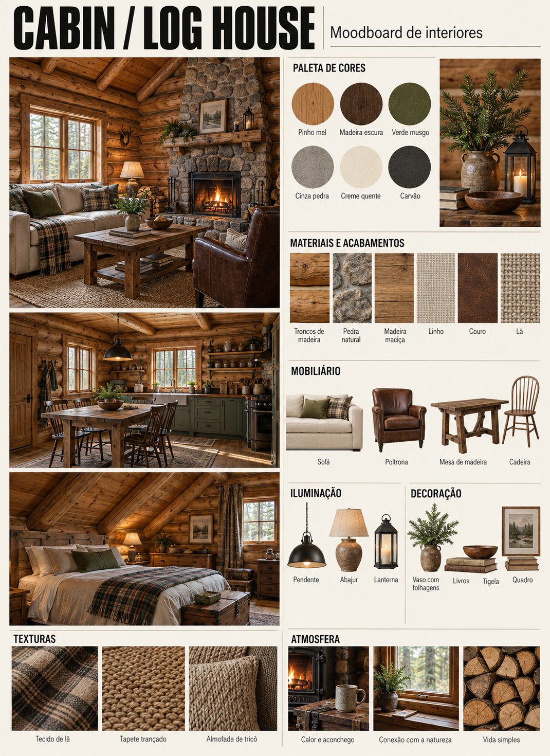 Interiores — Cabin / Log House